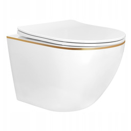 Misa Wc Wisząca Biała Złoty Rant Rea Carlo