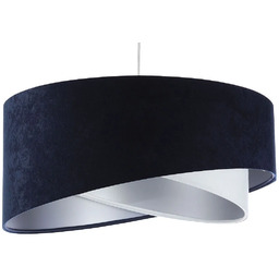 Lumes Granatowo-srebrna lampa wisząca nad stół - 3X