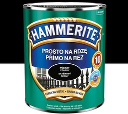 HAMMERITE Farba na rdzę Półmat Czarny 0,7 l
