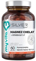 Magnez Chelat + B6 P-5-P, MyVita SILVER PURE,