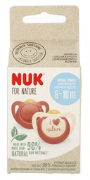 NUK Smoczek lateksowy 6-18m For Nature czerwony op.2