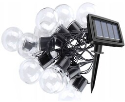 Girlanda ogrodowa solarna 30 kulek LED/7,7 m czarna