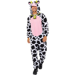 Amscan 9919018 - Unisex Plush Fleece Krowa Onesie