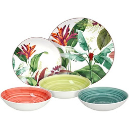 Tognana Tropicalia 18-częściowy zestaw obiadowy dla 6 osób,
