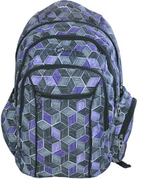 Plecak szkolny dla chłopca, geometryczny, czerwony, Gravity
