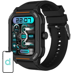 Smartwatch Blitzwolf BW-GTC3 (czarny/czarny stalowy)