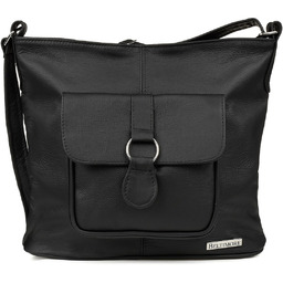 Czarna Torebka Skórzana damska A4 duża torba Beltimore