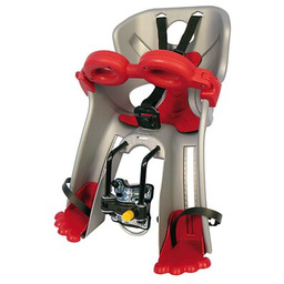 BELLELLI Fotelik rowerowy Freccia Przedni Rama 15kg Srebrny