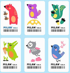 Gumka do mazania MILAN 436A z kolorowym nadrukiem