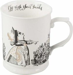 Filiżanka Alice in Wonderland 400 ml czarno-biała porcelana