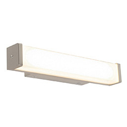 QAZQA Lampa ścienna do łazienki stalowa 32 cm