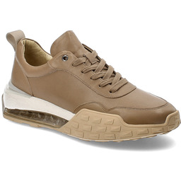 John Doubare Brązowe Sneakersy Stylowe Obuwie Męskie