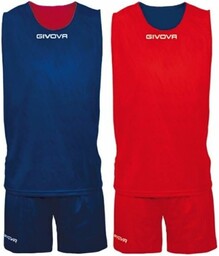 Givova, zestaw double, niebieski/czerwony, M