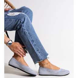 Szare baleriny materiałowe Yafia-36