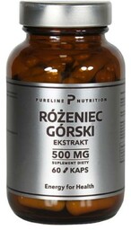 Pureline Nutrition Różeniec górski ekstrakt 500mg, 60 kaps.