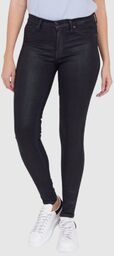 7 FOR ALL MANKIND Woskowane czarne jeansy damskie