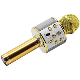 Mikrofon karaoke z głośnikiem bluetooth Manta MIC10-G Złoty