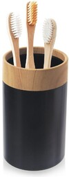 Kubek łazienkowy czarny BLACK 7,5x11,5 cm