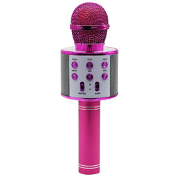 Mikrofon karaoke z głośnikiem bluetooth Manta MIC11-PK różowy