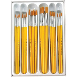 Royal and Langnickel Zestaw pędzli okrągłych/płaskich Taklon -