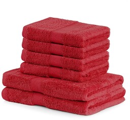 DecoKing Zestaw ręczników Bamby czerwony, 4 szt. 50
