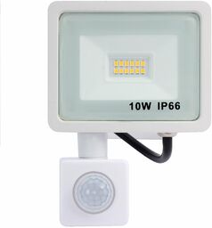 Halogen naświetlacz biały LED czujnik ruchu 10W B.ZIMNA