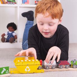 Kontener na odpady do kolejki BJT281-Bigjigs Rail, drewniane