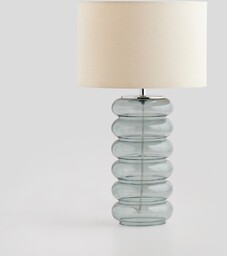 lampa stołowa ze szklaną podstawą deighton