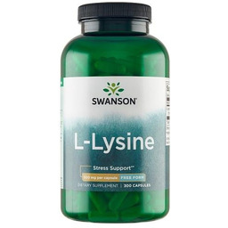 Suplement diety, Swanson, L-Lysine, 500 mg, 300 kapsułek