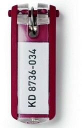 Zawieszka do kluczy DURABLE czerwona 6 sztuk /195703/