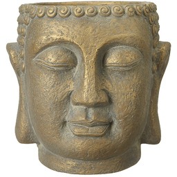 Doniczka Budda Złota 23x23 Doniczka Głowa Budda Złota