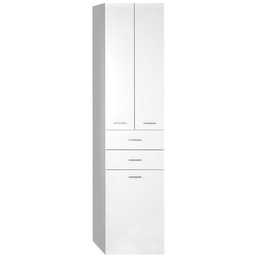 ZOJA/KERAMIA FRESH szafka wysoka z koszem, 50x184x29cm, biała