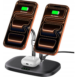 SwanScout Podwójna magnetyczna ładowarka bezprzewodowa do iPhone'ów Duo/18/17/16/15/14/13