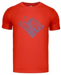 Koszulka męska T-shirt z modalu Alpinus Skilbrum czerwony