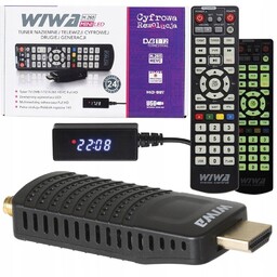 Tuner DVB-T2 Tv naziemnej H.265 Hevc Wiwa Led