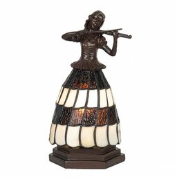 Lampa Stołowa Tiffany Figura Kobiety Clayre & Eef
