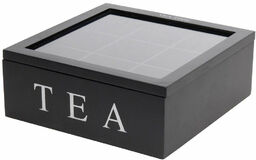 Home Styling Collection Drewniana herbaciarka TEA, 9 przegródek