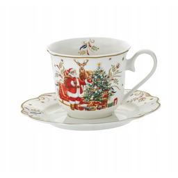 Filiżanki x2 Mikołaj 250ml Filiżanka Boże Narodzenie porcelanowa