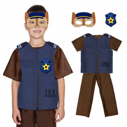 Kostium Piesek Strój Policjant Pies 134-140 6el