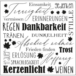 Mundart stempel szablon do wytłaczania niemiecki tekst "Trost""