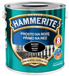 Farba Na Rdzę Hammerite- matowa, czarna, 2.5l