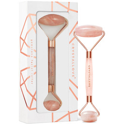 CRYSTALLOVE Roller do masażu twarzy z Kwarcu Różowego