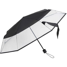 Falconetti Przezroczysty parasol składany, przezroczysty, składany parasol, mały,