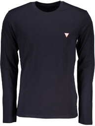 NIEBIESKI T-SHIRT MĘSKI Z DŁUGIM RĘKAWEM GUESS JEANS