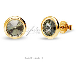 ankabizuteria.pl Kolczyki srebrne pozłacane Swarovski Tiny Bonbon Stu
