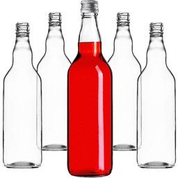Szklana butelka Monopol 700ml z srebrną zakrętką 10