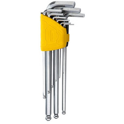 Deli Tools Zestaw kluczy imbusowych EDL3090, 1.5-10mm (srebrny)