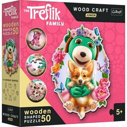 Trefl Puzzle TREFL Wood Craft Junior Rodzina Treflików