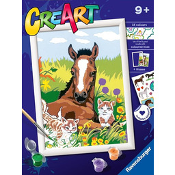 Ravensburger - Creart D: Źrebię i kocięta Malowanie