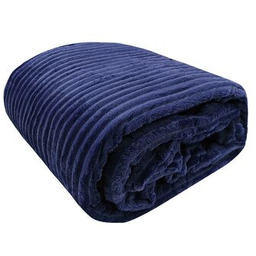 Koc LEA 200 x 220 cm granatowy